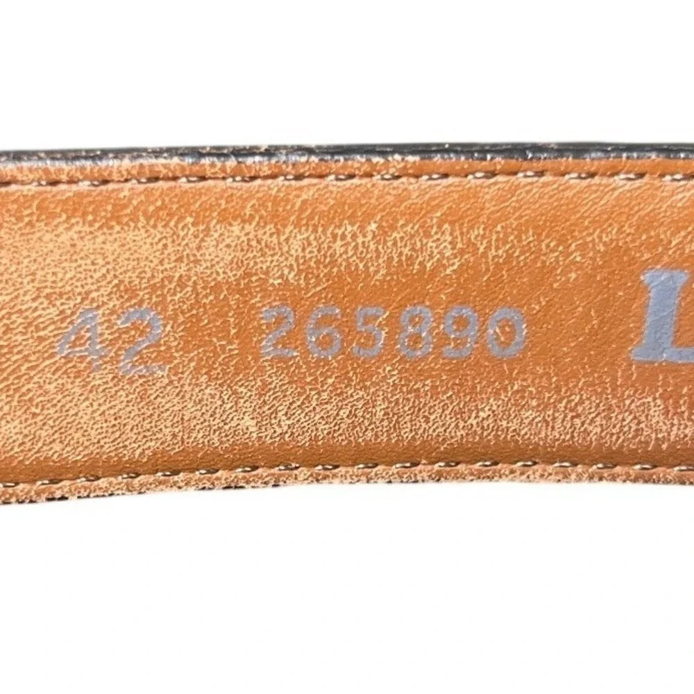 Heritage Leather Belt Black‎ Full Grain L.L.Bean USA Made Men 42